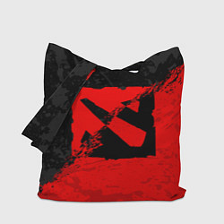 Сумка-шоппер DOTA 2 RED BLACK LOGO, БРЫЗГИ КРАСОК