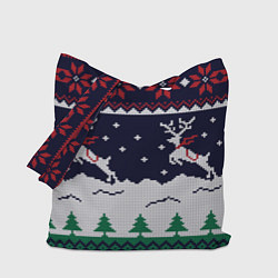 Сумка-шопер СВИТЕР С ОЛЕНЯМИ DEER SWEATER, цвет: 3D-принт