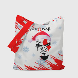 Сумка-шопер Новогодний God of War, цвет: 3D-принт