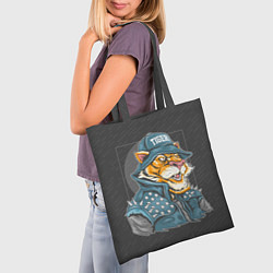 Сумка-шопер Крутой тигр cool tiger, цвет: 3D-принт — фото 2