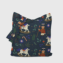 Сумка-шопер Щелкунчик паттерн с лошадкой, цвет: 3D-принт