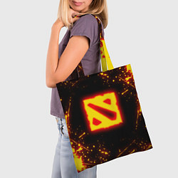 Сумка-шопер DOTA 2 FIRE LOGO ДОТА 2 ОГНЕННЫЙ ЛОГО, цвет: 3D-принт — фото 2