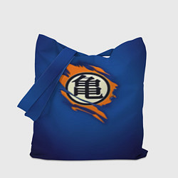 Сумка-шопер Рваный логотип Гоку Dragon Ball, цвет: 3D-принт