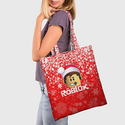 Сумка-шопер ROBLOX НОВОГОДНИЙ SMILE 2022, цвет: 3D-принт — фото 2