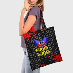 Сумка-шопер Huggy Wuggy соты, цвет: 3D-принт — фото 2