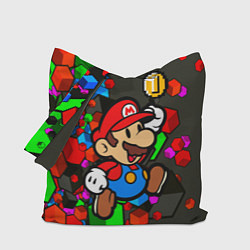 Сумка-шопер Super Mario Cubes 2022, цвет: 3D-принт