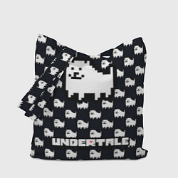 Сумка-шоппер UNDERTALE DOG AND LOGO УНДЕРТАЛЕ