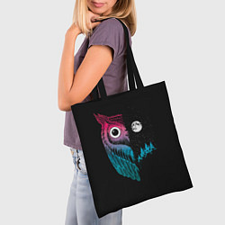 Сумка-шопер Ночная сова Градиент, цвет: 3D-принт — фото 2