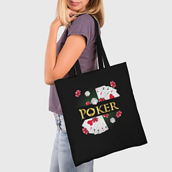 Сумка-шопер Покер POKER, цвет: 3D-принт — фото 2