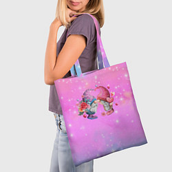 Сумка-шопер День влюбленных Гномы, цвет: 3D-принт — фото 2