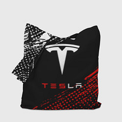 Сумка-шопер Tesla - Logo Pattern, цвет: 3D-принт