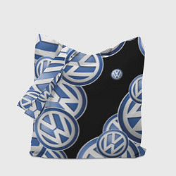 Сумка-шопер Volkswagen logo Pattern, цвет: 3D-принт