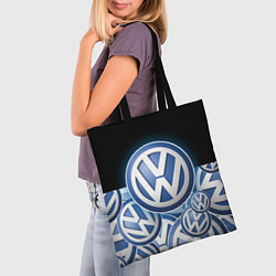 Сумка-шопер Volkswagen Большое лого паттерн, цвет: 3D-принт — фото 2