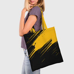 Сумка-шопер Black and yellow grunge, цвет: 3D-принт — фото 2
