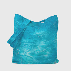 Сумка-шопер Голубой океан Голубая вода, цвет: 3D-принт