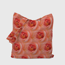 Сумка-шопер Розы - цветы - паттерн, цвет: 3D-принт