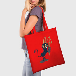 Сумка-шопер Дьявол персонаж Cuphead, цвет: 3D-принт — фото 2