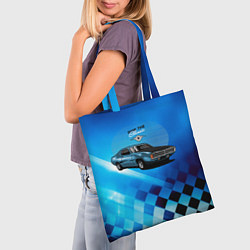 Сумка-шопер Синий Ретро-автомобиль, цвет: 3D-принт — фото 2