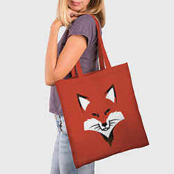 Сумка-шопер Рыжая серьезная лиса, цвет: 3D-принт — фото 2