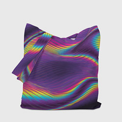 Сумка-шопер Neon fashion pattern Wave, цвет: 3D-принт