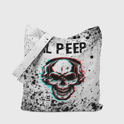 Сумка-шопер Lil Peep ЧЕРЕП Краска, цвет: 3D-принт