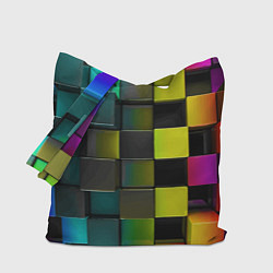 Сумка-шоппер Colored Geometric 3D pattern