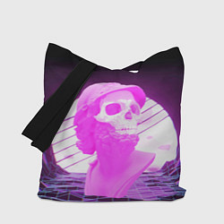 Сумка-шопер Vaporwave Skull Психоделика, цвет: 3D-принт