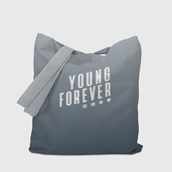 Сумка-шопер Навечно молодой Young forever, цвет: 3D-принт