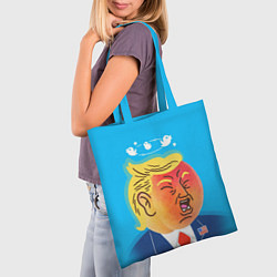 Сумка-шопер Дональд Трамп и Твиттер, цвет: 3D-принт — фото 2