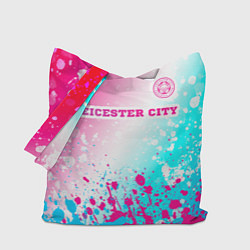 Сумка-шопер Leicester City Neon Gradient, цвет: 3D-принт