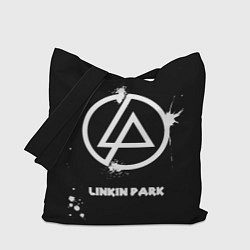 Сумка-шопер Linkin Park логотип краской, цвет: 3D-принт
