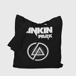 Сумка-шопер Linkin Park логотип и надпись, цвет: 3D-принт