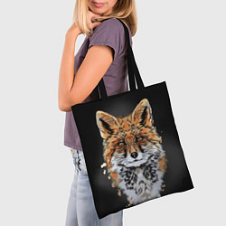 Сумка-шопер Красивая лисица, цвет: 3D-принт — фото 2