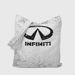 Сумка-шопер Infiniti с потертостями на светлом фоне, цвет: 3D-принт
