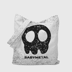 Сумка-шопер Babymetal с потертостями на светлом фоне, цвет: 3D-принт