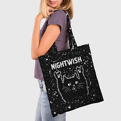 Сумка-шопер Группа Nightwish и Рок Кот, цвет: 3D-принт — фото 2