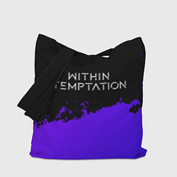 Сумка-шопер Within Temptation Purple Grunge, цвет: 3D-принт
