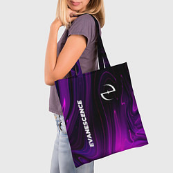 Сумка-шопер Evanescence violet plasma, цвет: 3D-принт — фото 2
