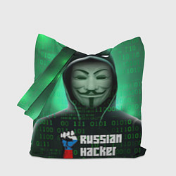 Сумка-шоппер Russian hacker green