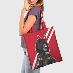 Сумка-шопер Девушка - Аниме с рожками, цвет: 3D-принт — фото 2