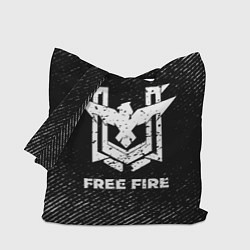 Сумка-шопер Free Fire с потертостями на темном фоне, цвет: 3D-принт