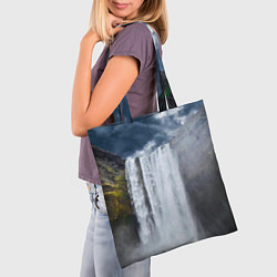 Сумка-шопер Водопад Скогафосс, цвет: 3D-принт — фото 2