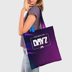 Сумка-шопер DayZ gaming champion: рамка с лого и джойстиком на, цвет: 3D-принт — фото 2