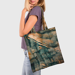 Сумка-шопер Абстрактное множество красок и разломов на поверхн, цвет: 3D-принт — фото 2