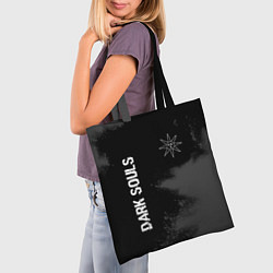 Сумка-шопер Dark Souls glitch на темном фоне: символ и надпись, цвет: 3D-принт — фото 2