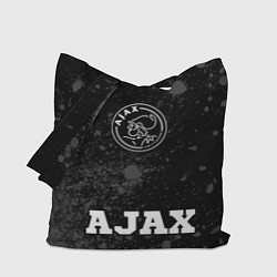 Сумка-шопер Ajax sport на темном фоне: символ, надпись, цвет: 3D-принт