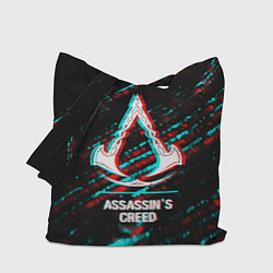 Сумка-шопер Assassins Creed в стиле glitch и баги графики на т, цвет: 3D-принт