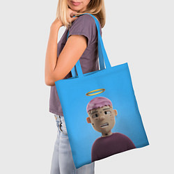 Сумка-шопер Lil Peep С Нимбом, цвет: 3D-принт — фото 2