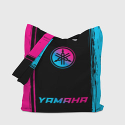 Сумка-шопер Yamaha - neon gradient: символ, надпись, цвет: 3D-принт