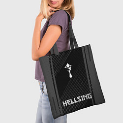 Сумка-шопер Hellsing японский шрифт: символ, надпись, цвет: 3D-принт — фото 2